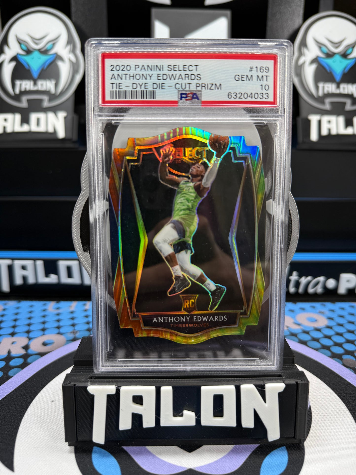 2020-21 ANTHONY EDWARDS SELECT TIE-DYE PRIZM DIE-CUT PSA 10 RC ROOKIE /25 POP 3!