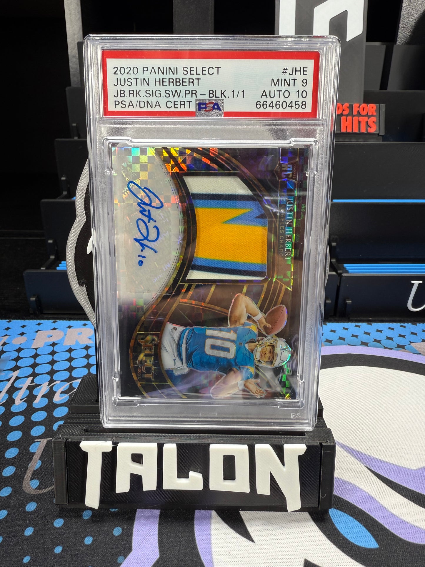 2020 Select Justin Herbert 1/1 Auto RPA PSA 9 AUTO 10! Rookie!