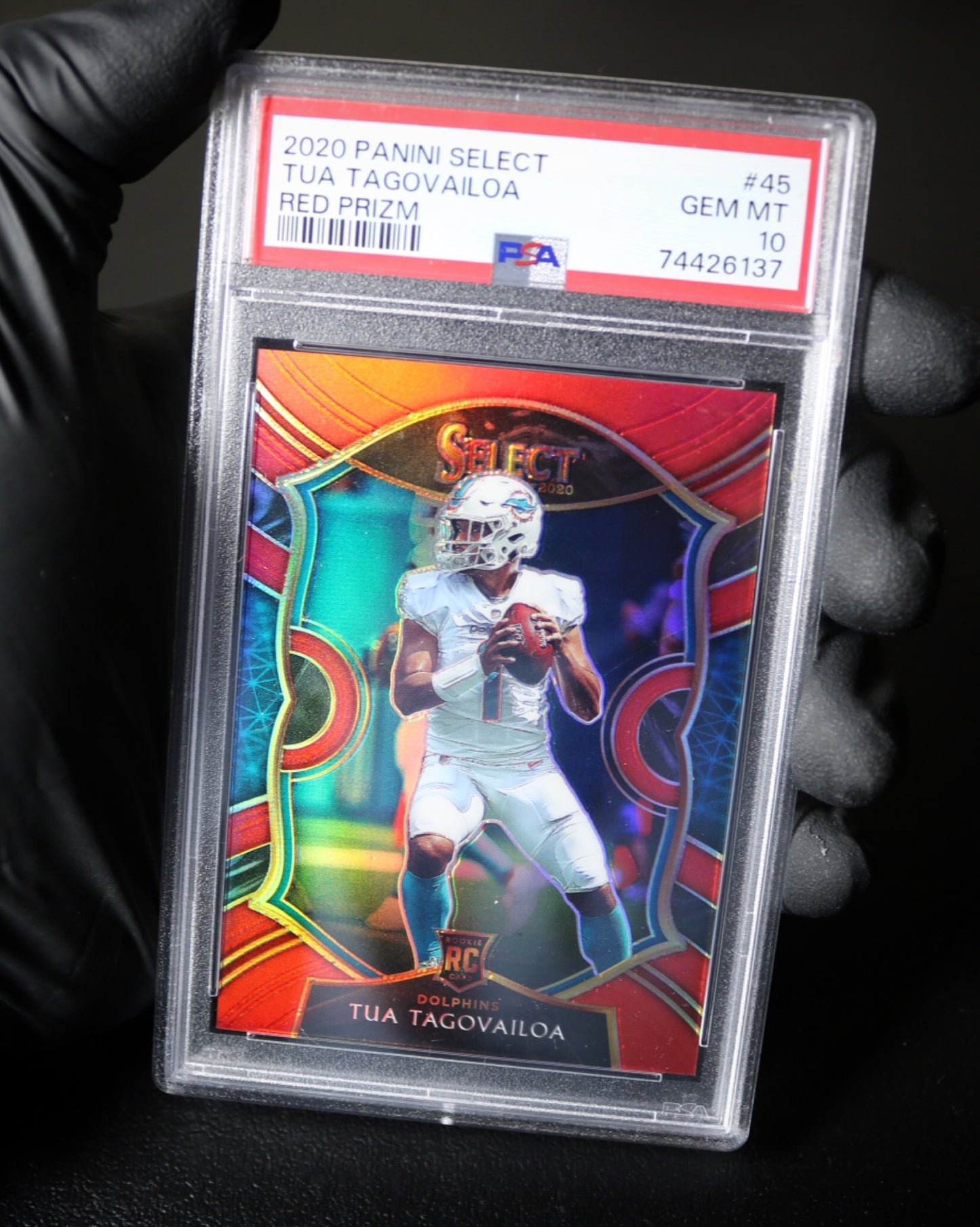 2020 Select Tua Tagovailoa Red Prizm /99 PSA 10 (42)