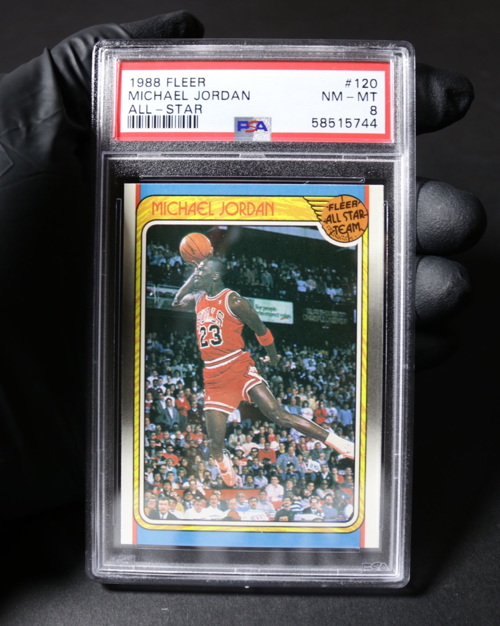 1988-89 Fleer All-Star Michael Jordan #120 PSA 8 (13) – Welcome To