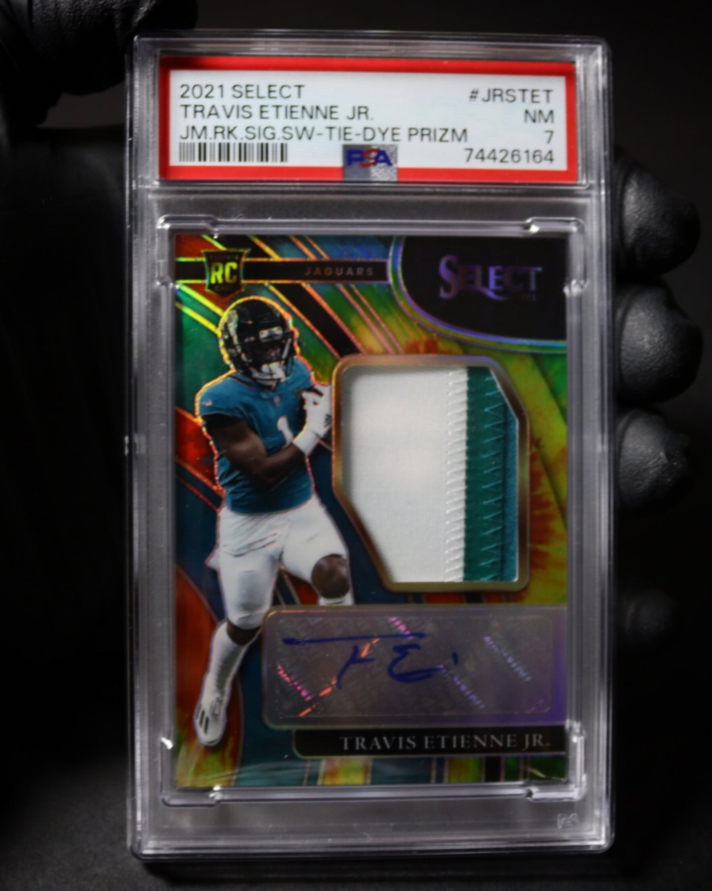 2021 Select Travis Etienne Jr Tie-Dye Prizm PSA 7- 25 of 25! (24)