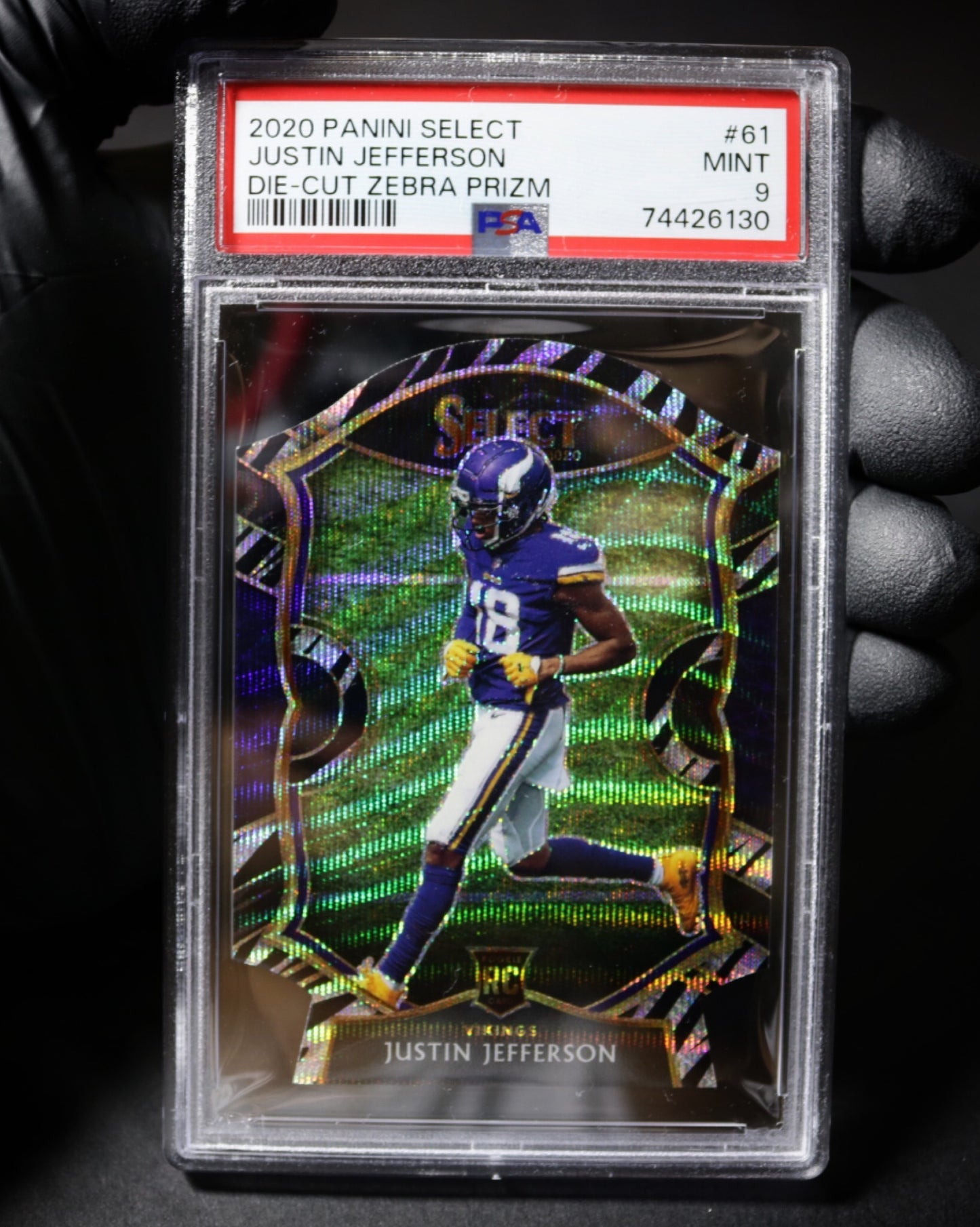 2020 Select Justin Jefferson Die-Cut Prizm PSA 9 (23)