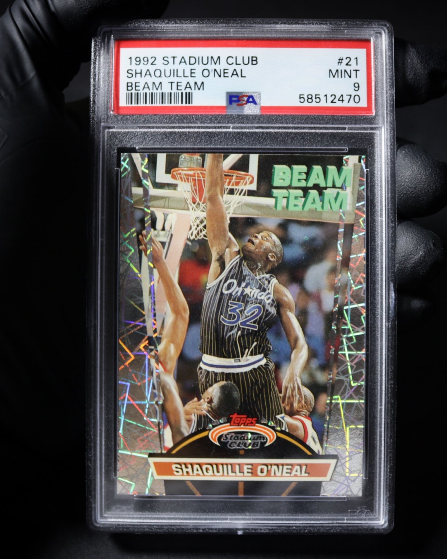 1992-93 Stadium Club Shaquille O'neal Beam Team Rc #21 PSA 9 (9)